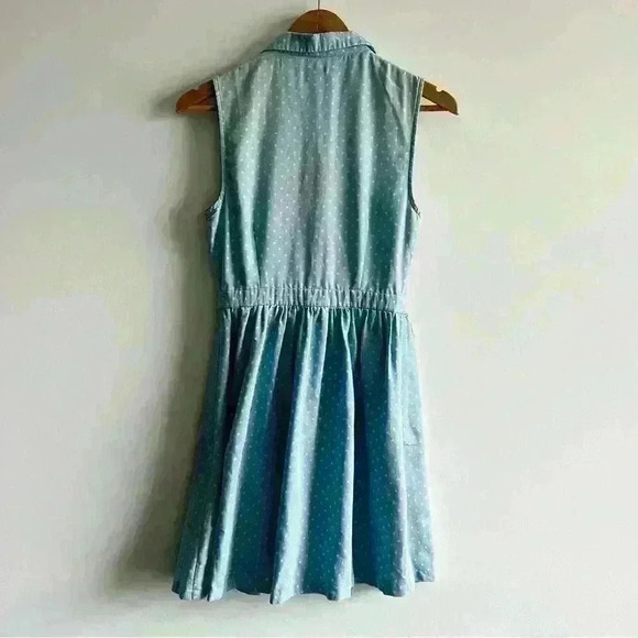 Vintage UO Lucca Couture Retro Blue Polka Dot Cottagecore Midi Dress Small - Picture 2 of 14